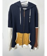 A. Tiziano Men’s Rusty Navy Colorblock Full Zip Hoodie Sweater Size 2XL - $54.69 CAD