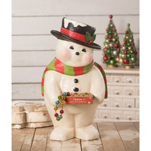 Bethany Lowe Christmas &quot;Deck the Halls Snowman&quot; Large Paper Mache TJ0182 - £124.96 GBP