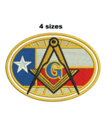 Texas Masonic Compass 4sizes Digitized filled embroidery design Digital ... - $8.13 CAD