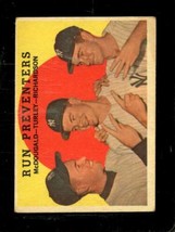 1959 Topps #237 Run Preventers MCDOUGALD/TURLEY/RICHARDSON Vg+ Yankees *NY11903 - £5.17 GBP