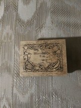 Hampton Homemade By Rubber Stamp Wood Mounted Fruit Border 2-3/4&quot;x2-1/4&quot; 1997... - £10.27 GBP