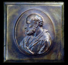 Socrates Ancient Greek Philosopher sculpture plaque Dark Bronze Finish - £15.81 GBP