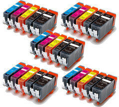25 Pk Ink Cartridges Combo + Led Chip For Pgi-220 221 Pixma Mp560 Mp620 ... - £29.88 GBP