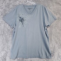 Aeropostale Graphic Shirt Women&#39;s XL Short Sleeve Logo V-Neck Gray Extra Large - £9.90 GBP