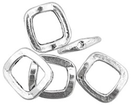 16mm x 15mm Pewter Square Bead Frames (10) Lead-Safe MFP1724S - £1.99 GBP