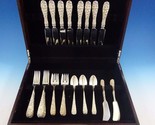 Rose by Stieff Sterling Silver Flatware Service For 8 Set 40 Pieces Repo... - $1,975.05