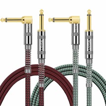 Instrument Cables, Otraki 2 Pack, 3Ft Electric Guitar Cord 1/4 Inch Straight To - £26.35 GBP