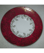 BAVARIA EBERTHAL MAROON AND GOLD FLORAL SAUCER FINA BONE CHINA #2783 CEN... - $18.43 CAD