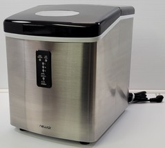 *L) Newair AI-100SS 28lb Countertop Portable Stainless Steel and Black I... - $148.49