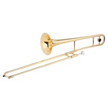 Alto Trombone Brass Gold Lacquer Bb Tone B Flat Wind Instrument With Cup... - £249.12 GBP