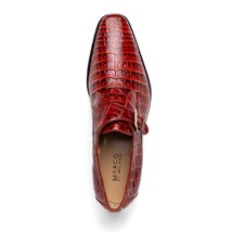 Rovigo Genuine Caiman Crocodile Monk Strap Shoes Rustic Cognac image 4