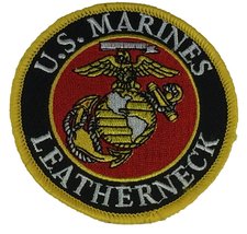 Marine Corps Leatherneck With Eagle, Globe And Anchor Round Patch - Vivid Colors - $6.00