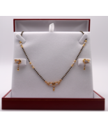 22K/ 22ct Yellow Gold Ladies Mangalsutra Necklace and Earrings Set 20&#39;&#39; ... - $1,527.75