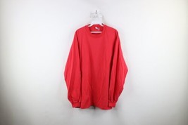 Vintage 90s Hanes Beefy Mens Size XL Faded Blank Long Sleeve T-Shirt Red Cotton - $44.50
