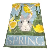 Easter Spring Welcome Flag Bunny Rabbit Daffodils Flag Outdoor Garden 12” X 17” - £15.02 GBP