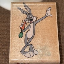 Rubber Stampede Looney Tunes Wood Stamp Bugs Bunny WHAT&#39;S UP DOC? 1993 VTG - £8.17 GBP