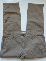 BKE Buckle Cropped Capri Pants Womens Size 27 Tan Brown Stretch Thick Stitch - £18.64 GBP