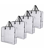 4 Pack Over-Sized Clear Organizer Storage Bag W/Strong Handles And Zippe... - $59.99