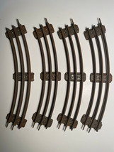 4 Pieces O Gauge 3 Rail Model Train Track Curve Sections Includes Pins Vintage - £10.31 GBP