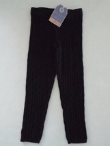 SONOMA Girl&#39;s Cable Knit Black Long Leggings size 4 New - £10.09 GBP