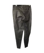 Athleta S Brown Faux Leather Legging All Over Gleam Stretch Vegan Skinny - £20.62 GBP