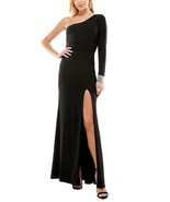 CITY STUDIOS Juniors&#39; Embellished One-Shoulder Gown Black Size M $99 - £45.96 GBP