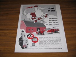 1955 Print Ad AC Spark Plugs Tractor,Truck, Barn on Farm - £8.27 GBP