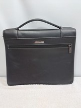 Samsonite Classic 3 Ring Zip Portfolio Black Faux Leather 13.5&quot; x 10.5&quot; - £18.37 GBP