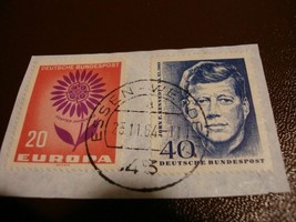 GERMANY   BRD   GERMAN STAMP  KENNEDY ASSASSINATION   CANCELLED    11-23-64 - $1.69 CAD