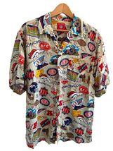 Vtg Denver Broncos ALL OVER HAWAIIAN PRINT Shirt Medium Rayon NFL 2000s ... - $25.65