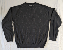 ARROW MEN&#39;S CASUAL LONG SLEEVE SWEATER DIAMOND PATTERN SIZE LARGE PULL OVER - £18.09 GBP