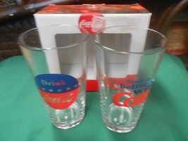 NEW-Collectible Set of 2 COCA COLA Glasses - $12.46