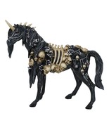 Gothic Macabre Black Dark Unicorn Horse With Skeleton Bones And Skulls F... - $50.75 CAD