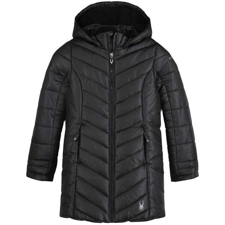 Spyder Girls' Chevron-Quilted Thermaweb Insulated Long Jacket Size M (8/10) NWT - $51.48