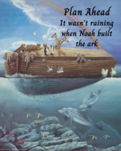 Vintage 8x10 Wall Art Print Animals Entering Noah&#39;s Ark Christian Bible History - £5.45 GBP+