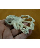 octo-w54 large Octopus of shed ANTLER figurine Bali detailed I love octopi - $272.07