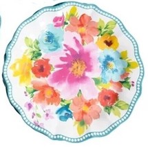 Pioneer Woman Breezy Blossoms Floral Melamine Casual Salad Plates 8.75&quot; (6) New - £34.31 GBP