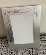 Photo Frame Grandma Themed Metal 6 x 8 Inch Holds One 3 x 5 In Photo Sil... - £10.25 GBP