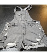 No Boundaries Black Distressed Denim Overall Women&#39;s  L/ 11-13 - €9,64 EUR