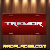 F-150 TREMOR Inspired Art on SILVER and RED Aluminum Vanity license plat... - $19.77