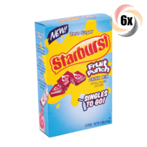 12x Packs Starburst Singles To Go Fruit Punch Drink Mix 6 Singles Each .59oz - £23.71 GBP