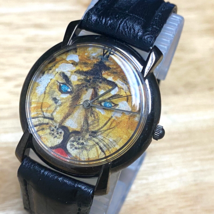 Vintage VP Art Watch Unisex Tiger Purple Leather Analog Quartz Watch~New Battery - £37.40 GBP