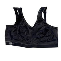Anita Active Black Sports Bra With Adjustable Straps &amp; Hook Closure Size... - $28.80