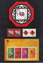Canada China Hong Kong 2002 New Year of Horse Stamps Zodiac MNH - £7.72 GBP