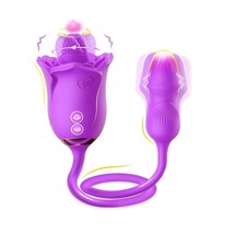 Rose Sex Toy For Women - 360 Strong Tongue Licking Female G-Spot Vibrating Dildo - £37.58 GBP