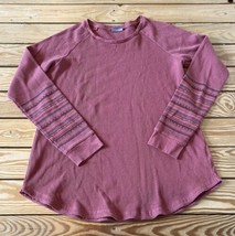 Columbia Women’s Waffle Knit Long Sleeve Top Size XL Pink Sf3 - £12.39 GBP