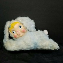 Rushton Star Creation Rubber Face Easter Bunny Blue Sad Plush Stuffed Animal - £789.53 GBP