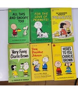 Lot of 6 Vintage PEANUTS Paperbacks by Charles M. Schulz - Charlie Brown... - $13.88