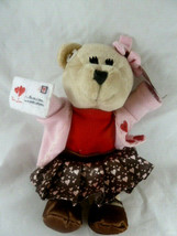 2011 Starbucks Plush Bearista 10 inch Valentines Day Girl Teddy Bear Min... - $259.97 MXN
