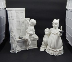 Dept 56 Winter Silhouette A Bright Star On Christmas Eve Porcelain Set 7... - $39.99